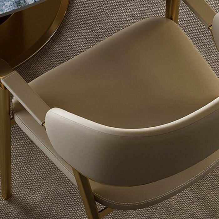 LUKEO Metal Chairs Dining Room Comfortable Armrests Relaxing Chair Adults Furniture