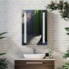 LUMIRRORS® LED Bathroom Mirror Cabinet with Dimmable Brightness Demister Pad Shaver Socket Touch-Switch Wall Mirrors Cabinets Adjustable Shelves