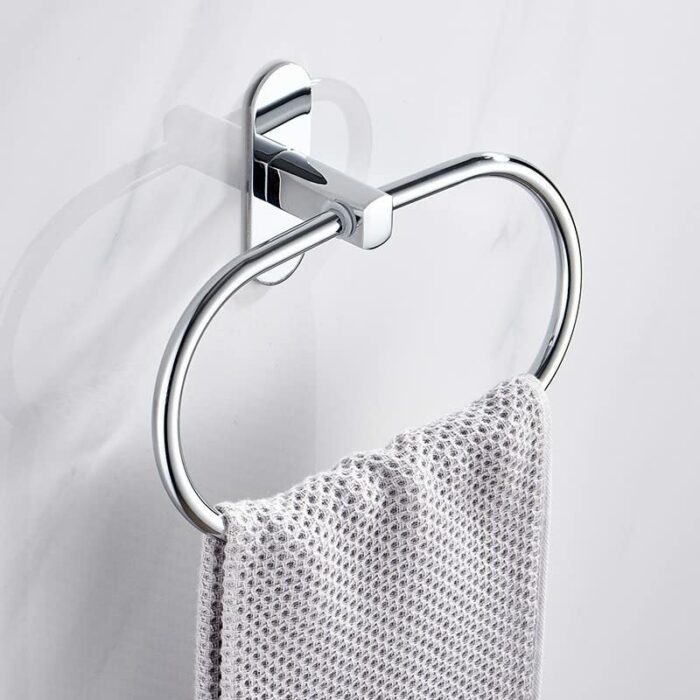 HIGOH Towel Racks,Bath Towel Holder,Bathroom Hand Towel,Home Storage Bathroom Accessories,Stainless Steel Wall Mounted Hand Towel Holder,Multifun
