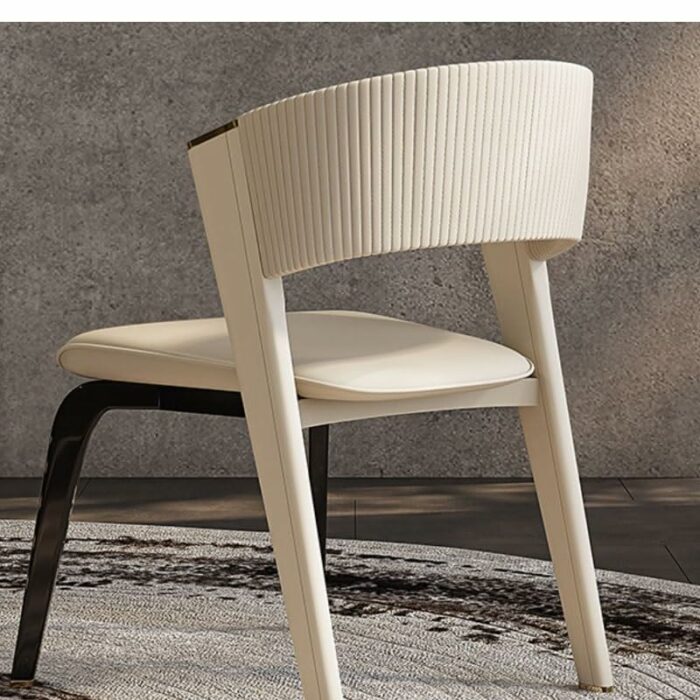 LEIGE Dining Chairs Backrest Dining Room Metal Chairs Kitchen Furniture Lounge Chair