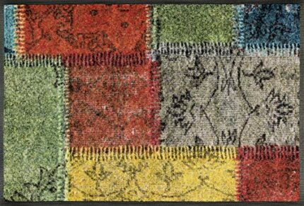Wash&Dry Door Mat, Colourful, 75 x 50 x 0.7 cm