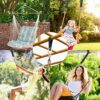 acdokuk 2 Pcs 250 mm Swing Hanging Straps Kit, with 2 Pcs 50 mm Carabiner, Adjustable Hammock Straps, Hammock Straps Holds Up to 200KG, Tree Swin