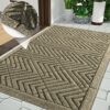 Yimobra Durable Indoor Door Mats, Easy Clean Entrance Floor Rug, Water Absorption Welcome Mat for Outdoor Front Door, Resist Dirt, Patio, Busy Ar