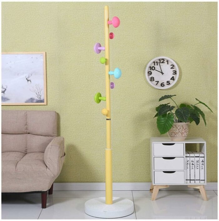 KRHINO Clothes rack and hat rack Coat Rack, Metal Coat Hat Tree Coat Hanger Holder Coat Hook Entryway Hall Tree With 8 Hook Suitable for living r