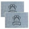 2 Pcs Indoor Dirt Trapper Doormat,24" x 36" Dog Door Mat Non Slip Floor Mat Absorbent Entrance Mat Front Door Mat,Welcome Mats Entryway Mat, Mudd