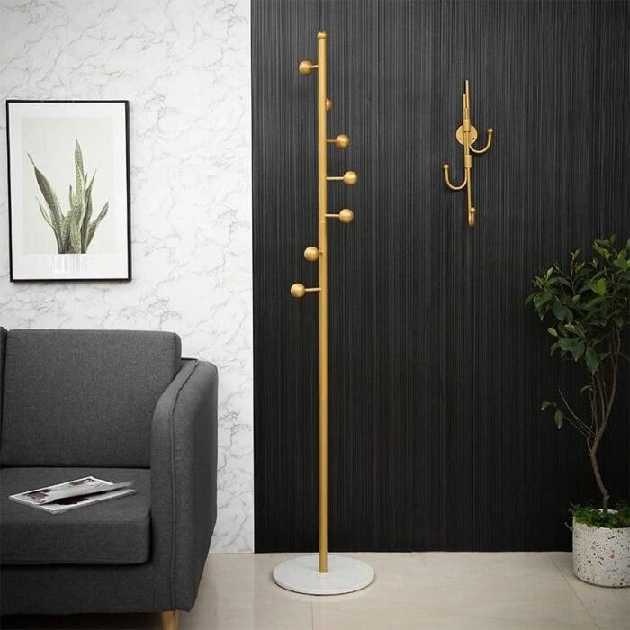 DLOETT Home Coat Rack Wrought Iron Hangers Floor-to-ceiling Bedroom Living Room Hangers (Color : A, Size : 170 * 32CM)