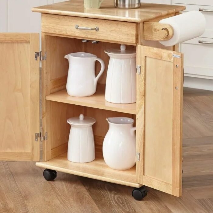 GRETD Kitchen Carts Mobile Kitchen Cart Furniture Kitchen Island Table Serving Cart Storage Cabinet