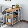 THYKL Kitchen Furniture Multi-layer Partition Multifunctional Storage cart With Wheeled Kitchen Trolley (Color : Argento, Size : 84cm*64cm)