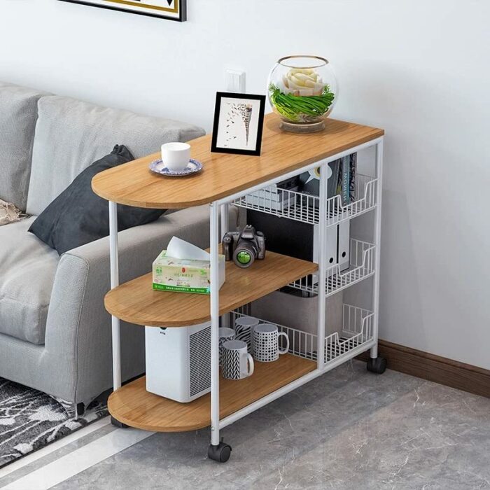 YXBDN Kitchen Furniture Multi-layer Partition Multifunctional Storage cart With Wheeled Kitchen Trolley (Color : A, Size : 84cm*64cm)