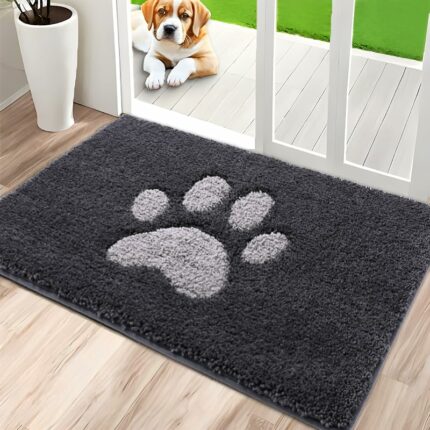 Door Mat Indoor, Dog Mats for Muddy Paws Super Absorbent, Low-Profile Entryway Rug with Non-Slip Backing, Washable Dirty Trapper Inside Entrance