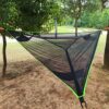 Triangle Hammock, Multi Person Portable Hammock, Outdoor Camping Aerial Hammock 3 Point, 2-3 Person Design, for Travel Backyard Garden Camping (2