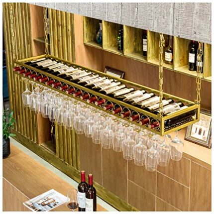 Stylish Simplicity Industrial Vintage Stylish Simplicity Wine Glass Holder Metal Iron Wine Bottle Holder Glass Wine Glass Goblet Stand Floating W