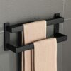HIGOH Towel Racks, Towel Rail for Bathroom,Wall Mounted Hand Towel Holder,Double Towel Rail,Bathroom Towel Bar,Towel Hanger Towel Holder