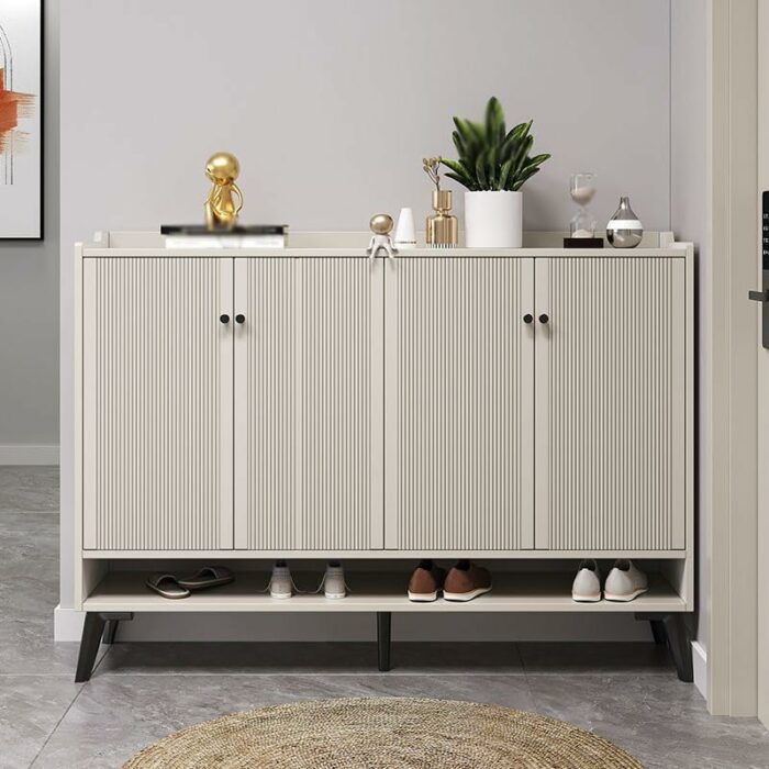 JYDQM Large Capacity Large Storage Shoe Rack Shoe Cabinet Multi-functional Multi-layer Door Door Against The Wall Porch Cabinet