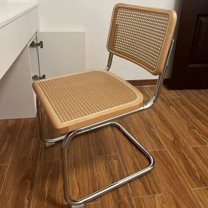 WALNUT Outdoor Kitchen Dining Chairs Office Ergonomic Designer Chair PU Leather Party Furniture
