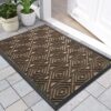 Yimobra Front Door Mats, Heavy Entry Outdoor Indoor Mats, Durable Natural Rubber, Non Slip Backing, Low Profile, Ultra Absorbent Easy Clean,Patio