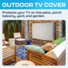 Weatherproof Outdoor TV Cover 72"-75" inch - Full coverage for Flat TVs - Universal for Any Mount and Stand - Grey