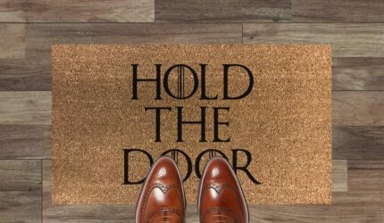 70cm x 40cm COIR DOOR Mat Game of Thrones HOLD THE DOOR by ARTISAN KISS