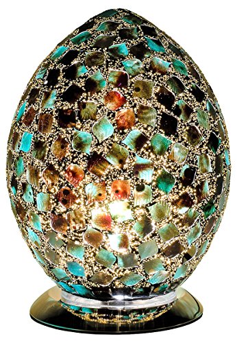 Febland Peacock Green Medium Mosaic Egg Lamp