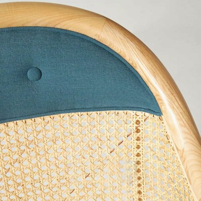 WALNUT Office Kitchen Arm Dining Chair Rattan Outdoor Restaurant Ergonomic Chair Wooden Party Furniture