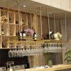 Wine Glass Holder Inverted Wine Rack Simple Style Iron Hanging Wine Glass Holder Ceiling Decorative Frame J1013, PIBM, a, 120x35cm