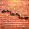 PIBM Fashion Creative Wine Cellar Distressed Wine Rack Personality Wall Decoration Vintage Storage Rack Reverse the Bottle J1111