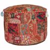 Beautiful Indian Traditional Home Decorative Ottoman Handmade and Patchwork Foot Stool Floor Cushion, 23 X 13 inches