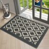 AIZIBLISH Front Door Mats, Non-Slip Absorbent Door Mats Indoor, Resist Dirt Door Rug, Classic Geometric Pattern Rugs for Entryway Indoor, Outdoor