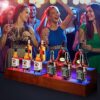 B4Life Liquor Bar Bottle Display Shelf, 2 Tier Real Wood Bar Shelves for Liquor Bottles, Bar Shelf for Liquor, Liquor Shelf for Home Bar Liquor S