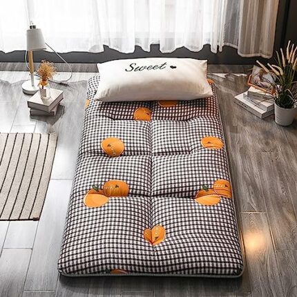 Futon Mattress Thicken, Twin/Full/Queen/King Japanese Floor Mattress Tatami Foldable Sleeping Mattresses Camping Mattress (Color : A, Size : Sing