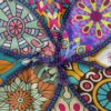 xigua Boho Mandala Native Round Tablecloth 60In,Waterproof Patio Table Cloths with Umbrella Hole and Zipper,Table Covers for Indoor & Outdoor Bac