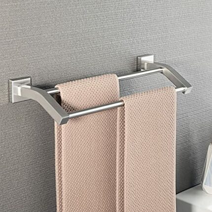 Mooche Towel Rail Wall Mounted Towel Holder SUS304 Stainless Steel Towel Bar 42CM for Bathroom Kitchen, Brushed Finished, MCGK9009-40-LS