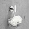 RAKUTE Towel Bar Shining Mirror Bathroom Hardware Set, Round Towel Bar Toilet Paper Holder, Towel Ring Robe Hook Stainless Steel Towel Rack Towel