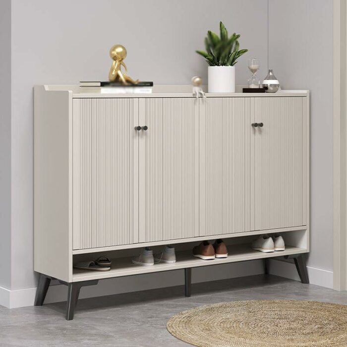 JYDQM Large Capacity Large Storage Shoe Rack Shoe Cabinet Multi-functional Multi-layer Door Door Against The Wall Porch Cabinet