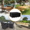 XZGm Outdoor Garden Furniture Cover Waterproof, UV Resistant 420D Heavy Duty Oxford Fabric for Outdoor Rectangular Sofa Table and Chairs, Black (