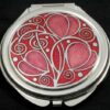 Compact Mirror in a Celtic Swirls Design (Purple)