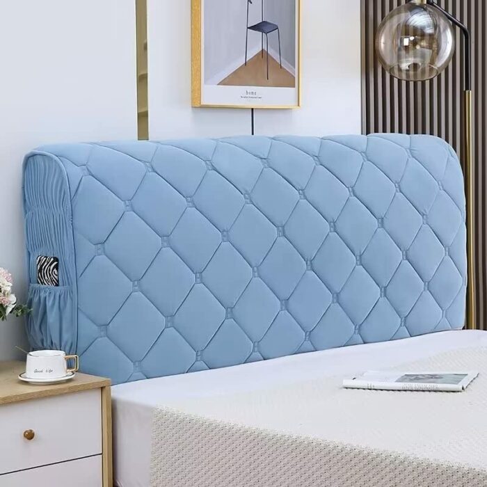 SUCHETA Velvet Bed Headboard Slipcover Full Queen California King Size Bed, Stretch Bed Headboard Cover Soft Dustproof Protector (Color : F, Size