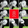 AquaCare High Pressure 8-mode Handheld Shower Head - Anti-clog Nozzles, Built-in Power Wash to Clean Tub, Tile & Pets, Extra Long 6 ft. Stainless
