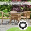 Yangfei 12 Pieces Garden Furniture Clips, Non-slip Patio Furniture Clips Black Alignment Clips Outdoor Patio Fasteners Sectional Connector for Ra