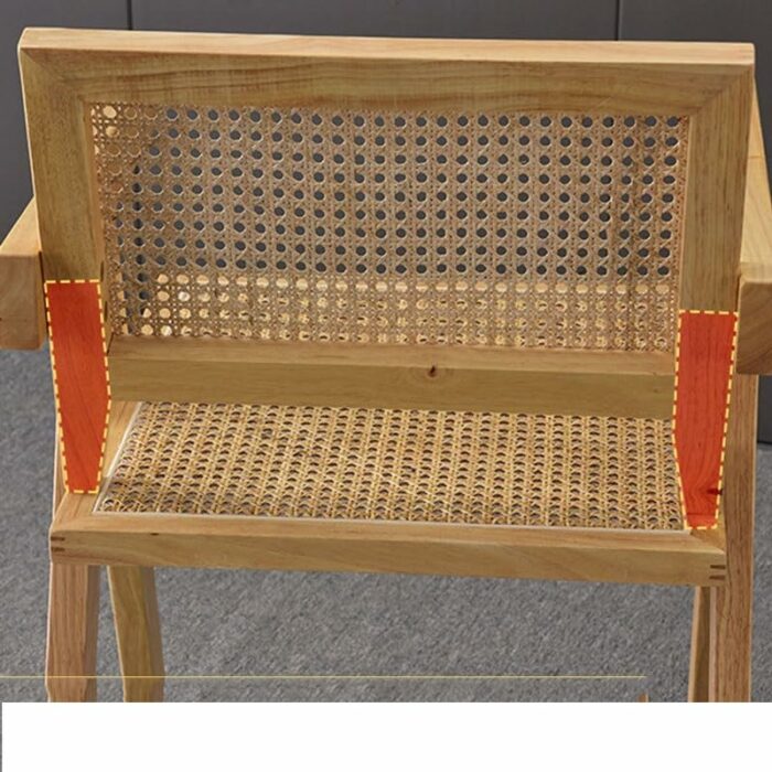 JJZXD Rattan Weaving Dining Chair Backrest Stool Living Room Chair Home Furniture Soft Surface Seat Package (Color : Argento, Size : Light Grey)