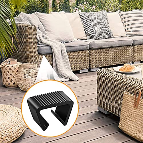 BDHI 12pcs Rattan Furniture Clips Outdoor Patio Wicker Furniture Alignment Clips Plastic Rattan Sofa Clips for Garden Outdoor Couch Patio Furnitu