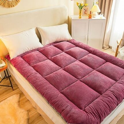 Winter Futon Mattress single double Japanese Style Floor Mattress Roll Up Mattress,Topper Sleeping Pad Portable Mattress for Bedroom Guest Room (