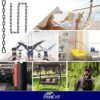 4 Pcs Hanging Chair Chain Steel Chain Heavy Duty Chain with 8 Pcs Carabiners, Garden Swing Chains Ø4mm 50cm Metal Hammock Chain for Swing Hanging