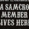 Sons Of Anarchy Door Mat Black Skull SAMCRO One Size