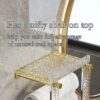 Solbortum Towel Rack Wall Mounted Towel Rack with Acrylic Shelf & 4 Hooks Wall Mount Towel Holder