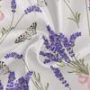 xigua Beautiful Purple Lavender Umbrella Hole Tablecloth for Outdoor, Waterproof Spillproof Round Tablecloth with Zipper, Spring & Summer Table C