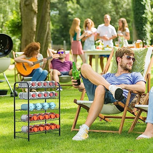 OYEAL Water Bottle Storage Rack 5 Tier Bottled Water Holder Organizer Freestanding Floor Beverage Soda Drink Stand Shelf for Kitchen Pantry Can S
