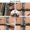 Yangfei 12 Pieces Garden Furniture Clips, Non-slip Patio Furniture Clips Black Alignment Clips Outdoor Patio Fasteners Sectional Connector for Ra