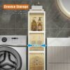OPSREY Small Bathroom Storage Cabinet for Small Spaces, Over The Toilet Storage Cabinet for Skinny Bathroom Storage Corner Floor, Narrow Bathroom
