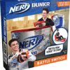 NERF BUNKR BKN-3342 Switch-Inflatable Chair & Ottoman Barrier-for Use with All Indoor & Outdoor Battle Zones Game Fields-Features Exciting Graphi